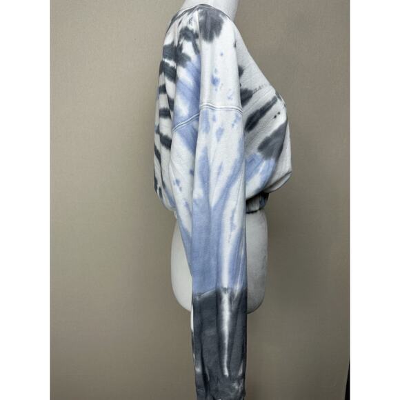 AÉROPOSTALE Tie dye Women’s Sz S Crop Top Sweatshirt Hippie Festival Boho - Picture 5 of 12